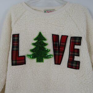 Magical Season Love Sequin Christmas Tree Sweater Medium